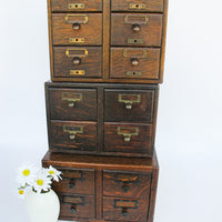Antique Card Catalog Index Cabinets (Each Sold Separately)