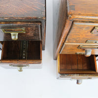 Antique Card Catalog Index Cabinets (Each Sold Separately)