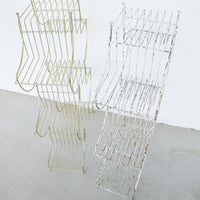 Midcentury Pagoda Flashed Metal Plant Stand Retro MCM Wire Rack (Each Sold Separately)