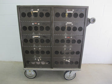 Rolling Industrial Locker Cabinet with 10 Lockers