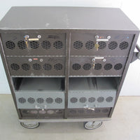 Rolling Industrial Locker Cabinet with 10 Lockers