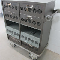 Rolling Industrial Locker Cabinet with 10 Lockers