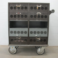 Rolling Industrial Locker Cabinet with 10 Lockers