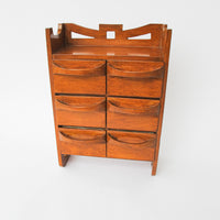 6 Drawer Hand Crafted Wall Organizer