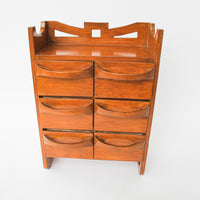 6 Drawer Hand Crafted Wall Organizer