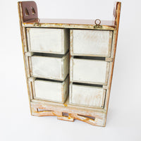 6 Drawer Hand Crafted Wall Organizer