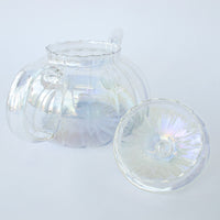 Prismatic Glass Curved Tea Pot