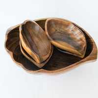 Monkeypod Wood Salad Bowl Set