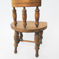 Spindle Back Hand Crafted Wood Stool