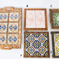 Mexican Tile Tivets and Trays Vintage (Sold Separately)