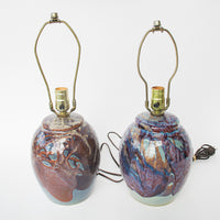 Funihiro Ceramic Lamp Bases with Bright Color Drip Glaze Finish (Sold Separately)