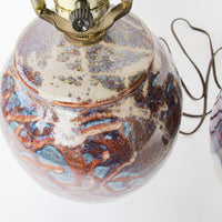 Funihiro Ceramic Lamp Bases with Bright Color Drip Glaze Finish (Sold Separately)