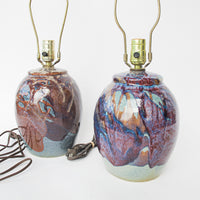 Funihiro Ceramic Lamp Bases with Bright Color Drip Glaze Finish (Sold Separately)