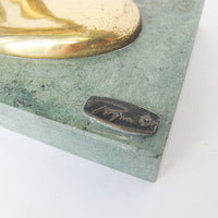 Brass Bijan Unicorn on Marble Base