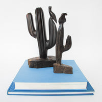 Vintage Ironwood Iron Wood Cactus Cacti Sculptures Hand Carved Wood Art