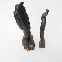 Iron Wood Cactus Sculpture Statues (Sold Separately or Together)