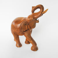 Hand Carved Wood Elephant State Sculpture Figure Vintage