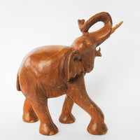 Hand Carved Wood Elephant Large Vintage