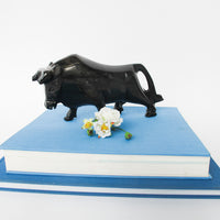 Black Onyx Marble Stone Bull