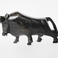 Black Onyx Marble Stone Bull