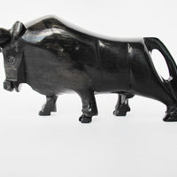Black Onyx Marble Stone Bull