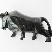Black Onyx Marble Stone Bull