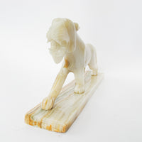 Onyx Stone Tiger Sculpture Statue from Mexico