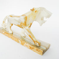Onyx Stone Tiger Sculpture Statue from Mexico