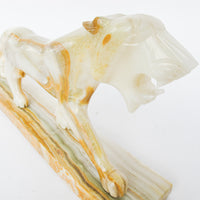 Onyx Stone Tiger Sculpture Statue from Mexico
