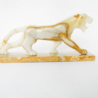 Onyx Stone Tiger Sculpture Statue from Mexico