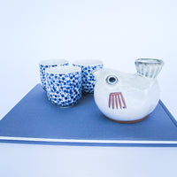 Porcelain Ceramic Ramen Bowls and Pufferfish Ceramic Pitcher (Sold Individually)