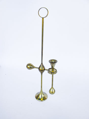 Freddie Anderson Design for Pure Drops of West Germany Vintage Brass Candlestick Holder