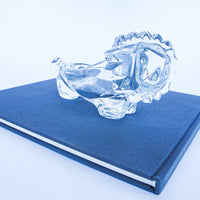 Glass Lion Candy Dish Vintage