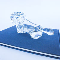 Glass Lion Candy Dish Vintage