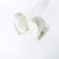 White Marble Onyx Native American Bookends