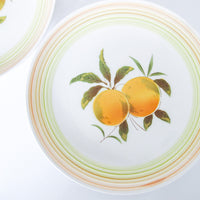 Harmony House Iron Stone Plates in Tangerine Made in Japan Set of 2