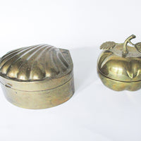 Persimmon and Shell Brass Box Sold Separately