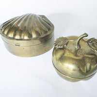 Persimmon and Shell Brass Box Sold Separately