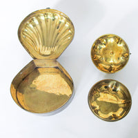 Persimmon and Shell Brass Box Sold Separately