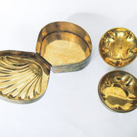 Persimmon and Shell Brass Box Sold Separately
