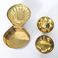 Persimmon and Shell Brass Box Sold Separately