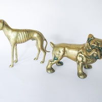 Brass Bulldog Brass Grey Hound Greyhound Vintage