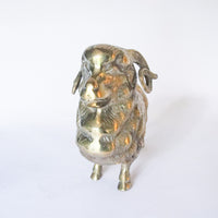 Solid Brass Ram Statue Sculpture Vintage