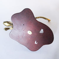 Mounted Brass Cougar Sculpture Figure Vintage