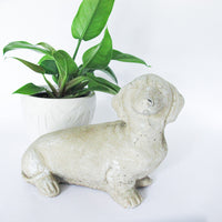 Cement Dachshund Dog Sculpture Figure Door Stop