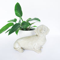 Cement Dachshund Dog Sculpture Figure Door Stop
