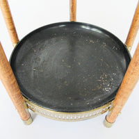 Midcentury Modern Metal and Wood Umbrella Stand