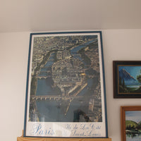 1980's Framed Photo of Paris France Poster