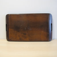 Butterfly Wing Tray From Brazil with Hand Carved Wood Frame and Glass Top