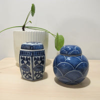 Porcelain Vase Boxes Blue and White Porcelain Fish Frog Turtle Ginger Jar